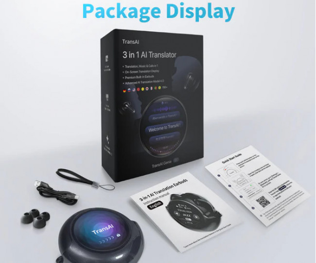 Портативный ИИ-переводчик TransAI Genie G1